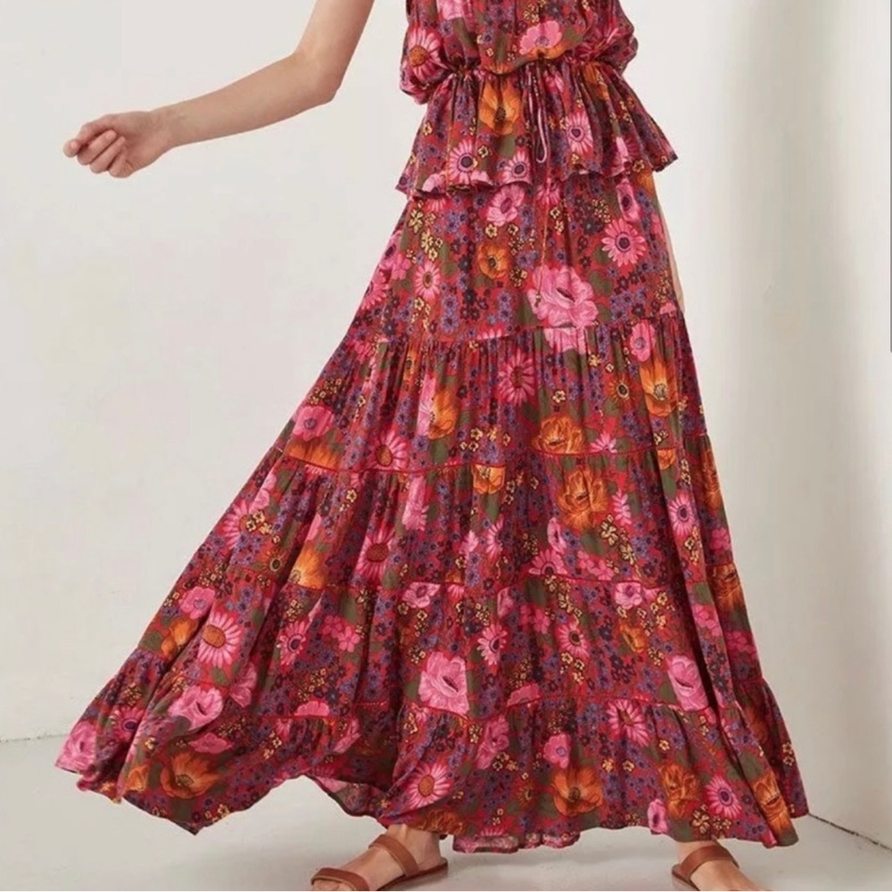 Spell desert daisy matching coord cami/maxi SET top/skirt set -EUC—XS